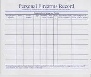 Personal Firearms Record